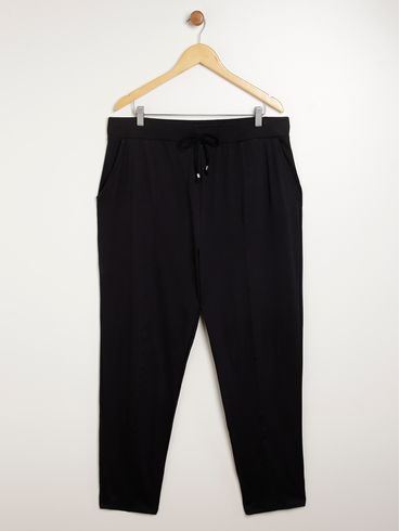 Calça Moletinho Lunender Plus Size Feminina PRETO