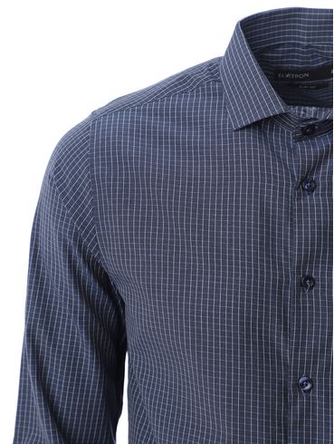 Camisa Manga Longa Xadrez Elétron Masculina MARINHO