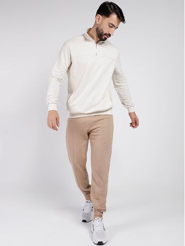 Calça Moletinho Jogger Masculina BEGE