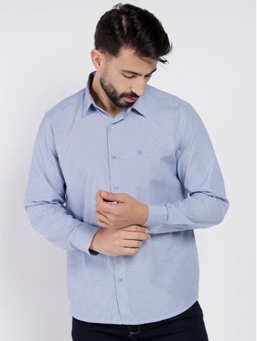 Camisa Manga Longa Elétron Masculina AZUL