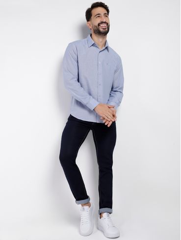 Camisa Manga Longa Elétron Masculina AZUL