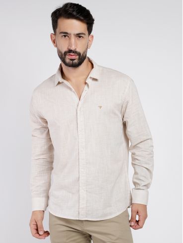 Camisa Manga Longa Masculina BEGE