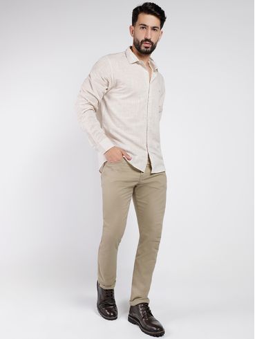 Camisa Manga Longa Masculina BEGE