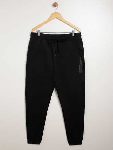 Calça Moletom Jogger Plus Size Masculina PRETO