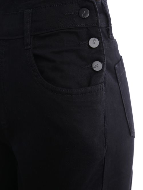 Macacão Jardineira Sarja Feminino PRETO