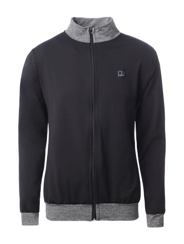 Jaqueta College Esportiva Masculina PRETO/MESCLA ESCURO