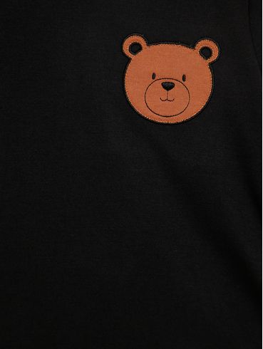 Pijama Longo Infantil Para Menina - PRETO/MARROM