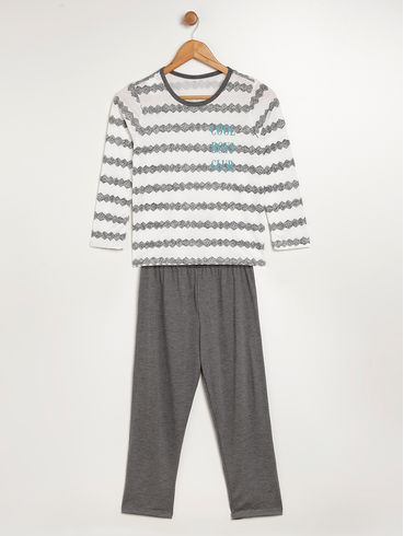Pijama Longo Juvenil Para Menino - MESCLA