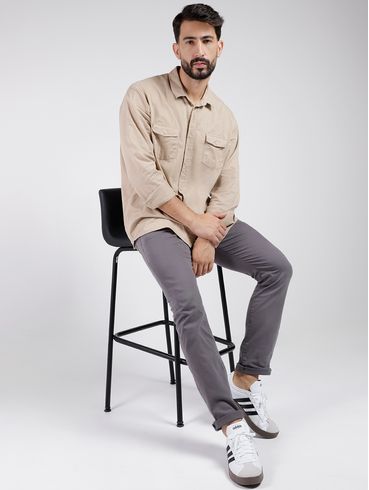 Calça Slim Sarja Masculina CHUMBO