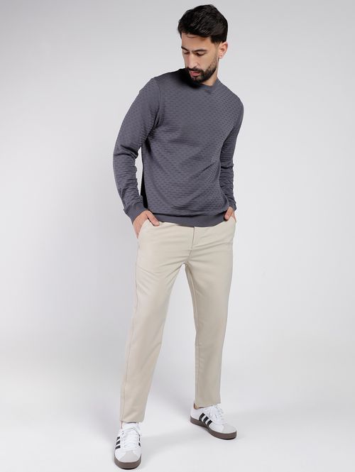 Suéter de Tricot Masculino CINZA