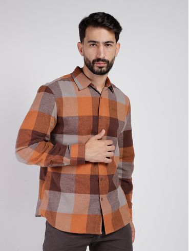 Camisa Xadrez Dixie Masculina MARROM