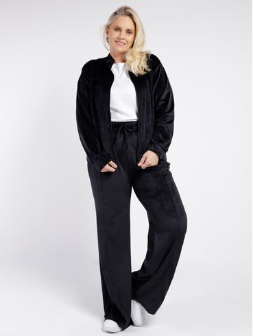 Calça Pantalona Plus Size Feminina PRETO