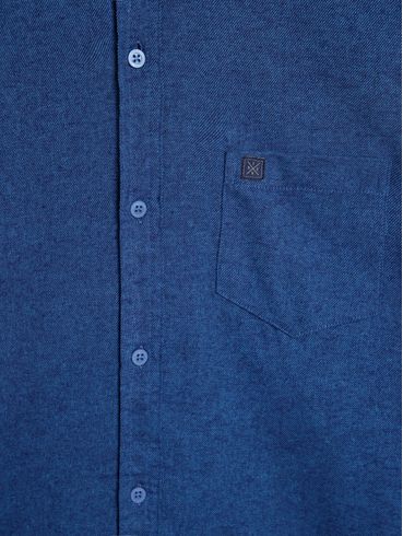 Camisa Flanela Manga Longa Plus Size Masculina AZUL