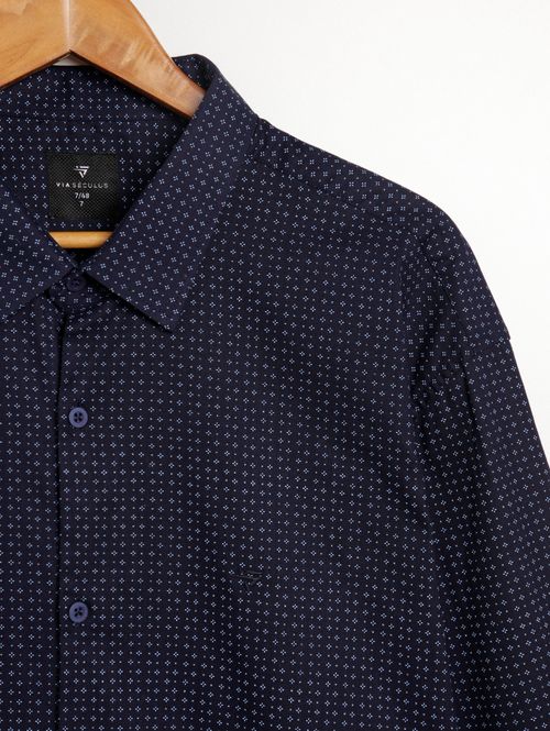 Camisa Manga Longa Plus Size Masculina MARINHO