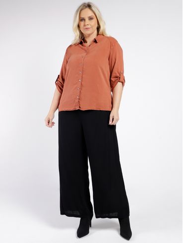 Camisa Manga 3/4 Plus Size Feminina TELHA