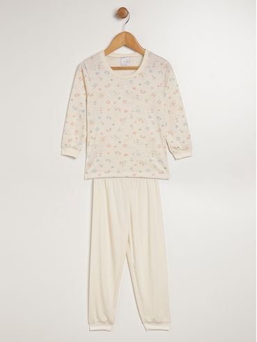 Pijama Longo Infantil Para Menina - SALMAO