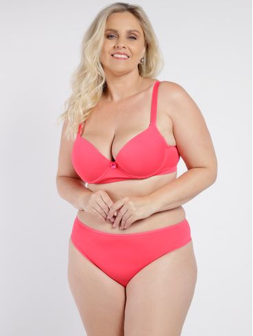 Conjunto Lingerie Plus Size Feminino CORAL