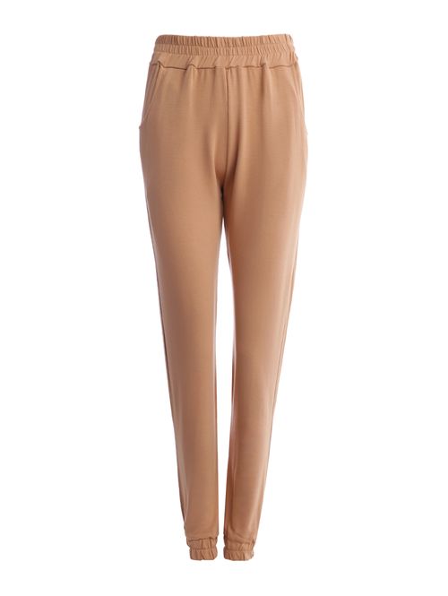 Calça Moletinho Jogger Feminina BEGE