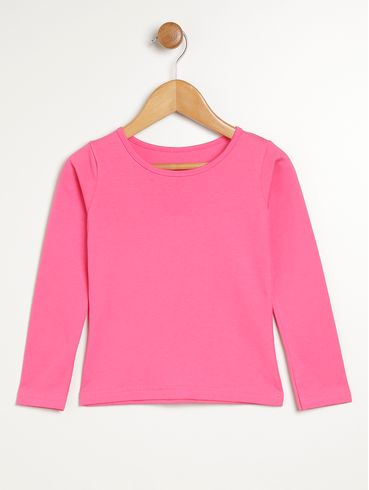 Blusa Manga Longa Juvenil Para Menina - ROSA