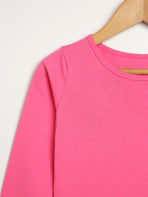 Blusa Manga Longa Juvenil Para Menina - ROSA