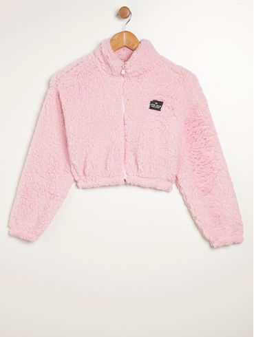 Jaqueta Moletom Juvenil Para Menina - ROSA