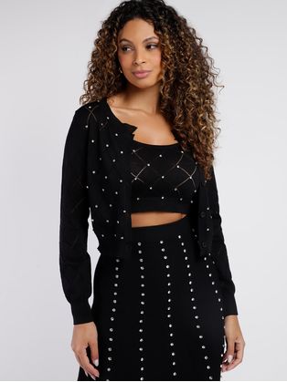 Blusa com Sobreposição Eagle Rock Feminina PRETO