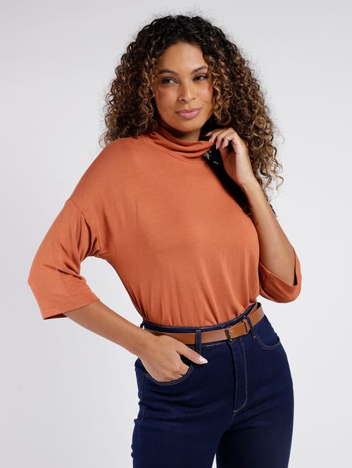 Blusa Manga 3/4 Feminina TELHA