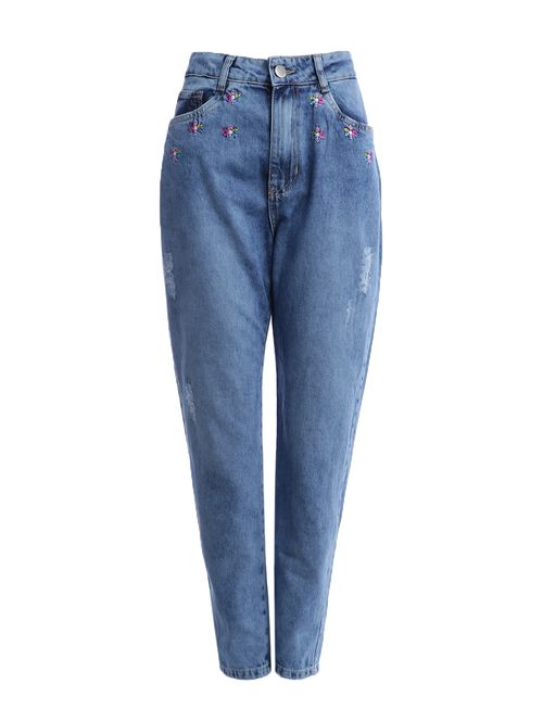 Calça Jeans Mom Feminina AZUL