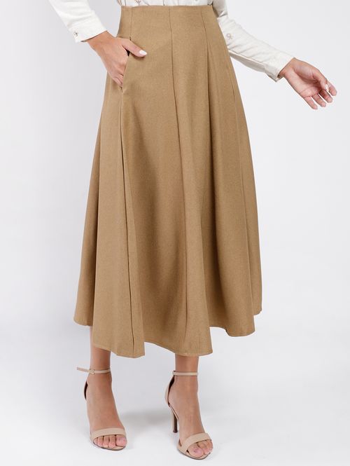 Saia Evasê Eagle Rock Feminina MARROM