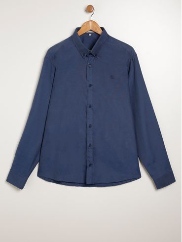 Camisa Manga Longa Plus Size Masculina MARINHO