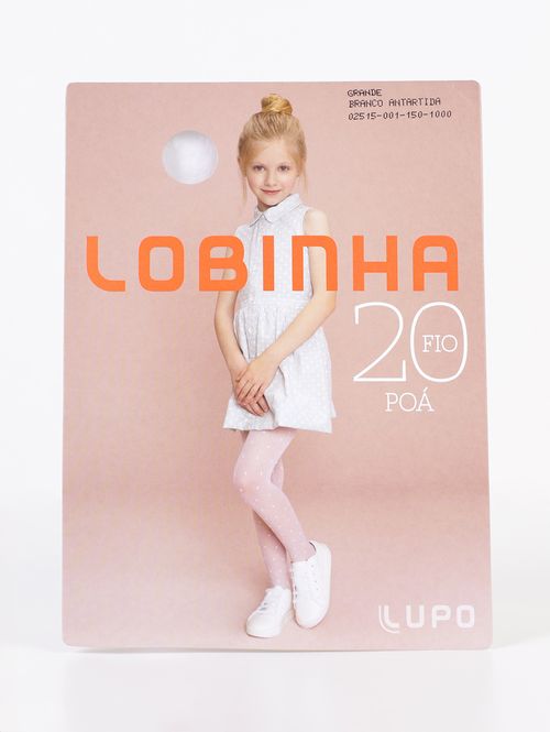 Meia - Calça Fio 20 Poá Infantil Para Menina - BRANCO