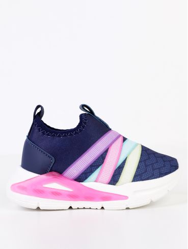Tênis Infantil Para Bebê Menina - MARINHO/MULTICOLORIDO