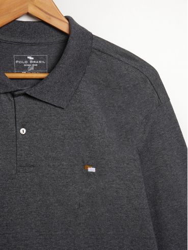 Polo Manga Longa Plus Size Masculina PRETO