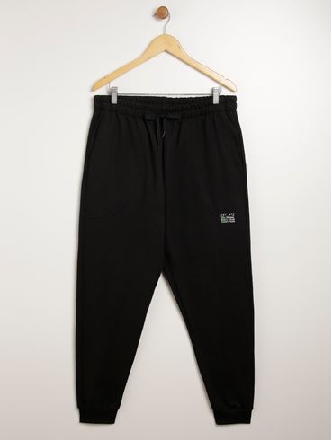 Calça Moletom Jogger Plus Size Masculina PRETO