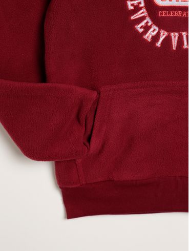 Blusa Manga Longa Juvenil Para Menina - VINHO