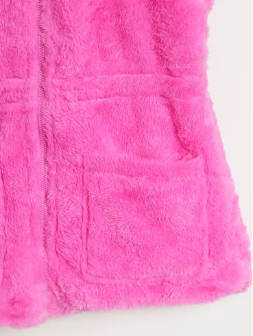Jaqueta Parka com Pelinhos Infantil Para Menina - Rosa Pink