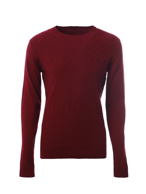 Suéter de Tricot Masculino BORDO