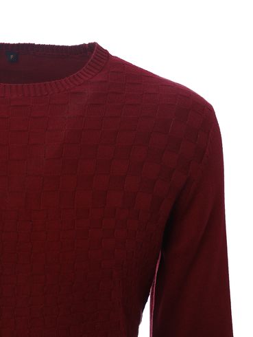 Suéter de Tricot Masculino BORDO