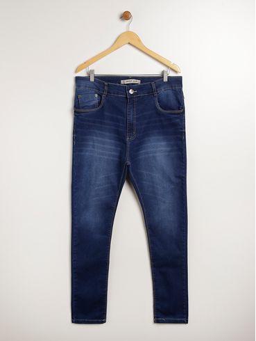 Calça Jeans Slim Plus Size Masculina AZUL