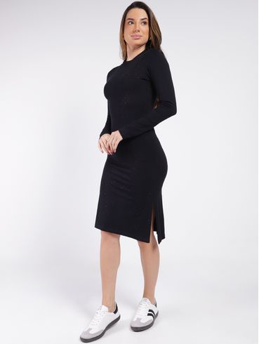 Vestido Gola Alta Feminino PRETO