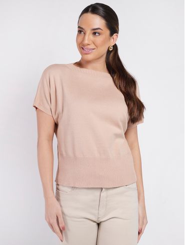 Blusa de Tricot Autentique Feminina BEGE