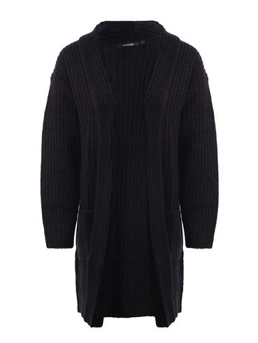 Cardigan de Tricot Alongado Feminino PRETO