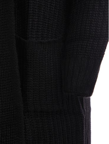 Cardigan de Tricot Alongado Feminino PRETO