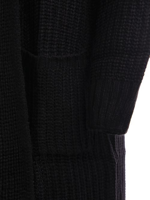 Cardigan de Tricot Alongado Feminino PRETO