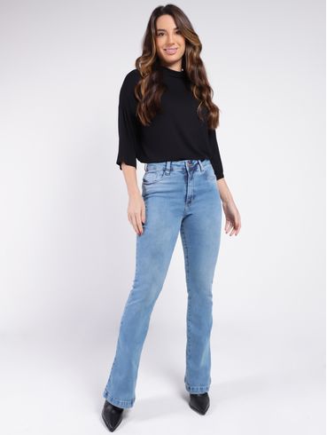 Blusa Manga 3/4 Feminina PRETO