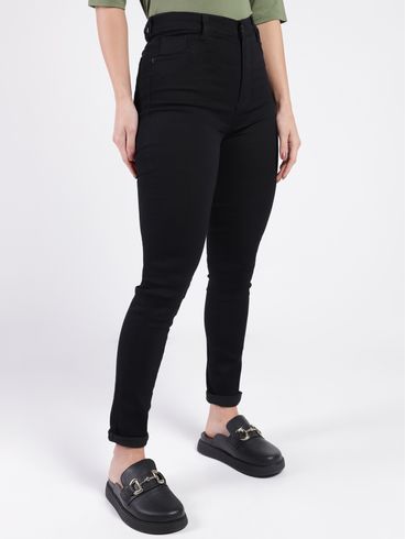 Calça Sarja Hot Pants Sawary Feminina Preto
