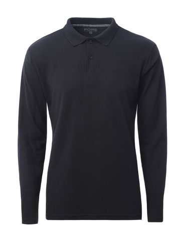 Polo Manga Longa Masculina PRETO