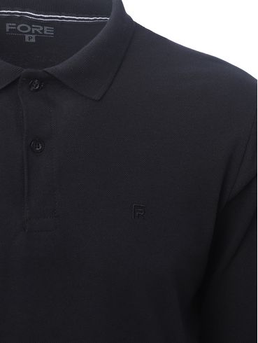 Polo Manga Longa Masculina PRETO