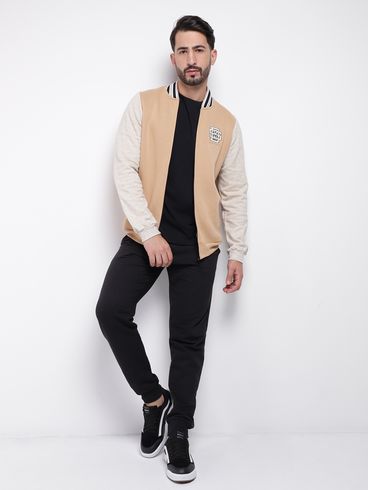 Jaqueta Moletom Bomber Masculina MARROM