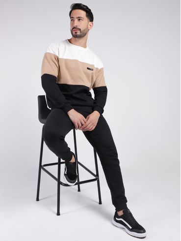 Moletom Masculino OFF WHITE/BEGE/PRETO